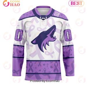 NHL Arizona Coyotes Special Lavender Fight Cancer Hockey Jersey
