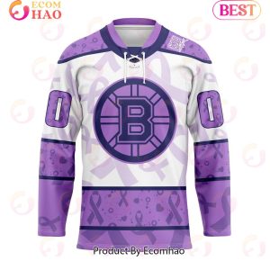 NHL Boston Bruins Special Lavender Fight Cancer Hockey Jersey