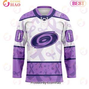 NHL Carolina Hurricanes Special Lavender Fight Cancer Hockey Jersey