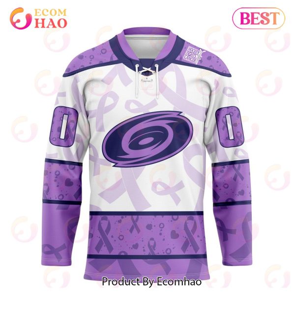 NHL Carolina Hurricanes Special Lavender Fight Cancer Hockey Jersey