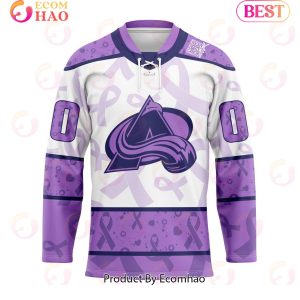 NHL Colorado Avalanche Special Lavender Fight Cancer Hockey Jersey