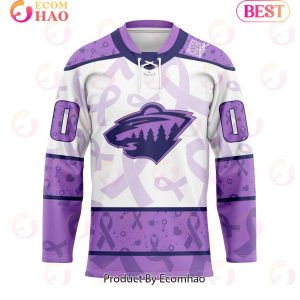 NHL Minnesota Wild Special Lavender Fight Cancer Hockey Jersey