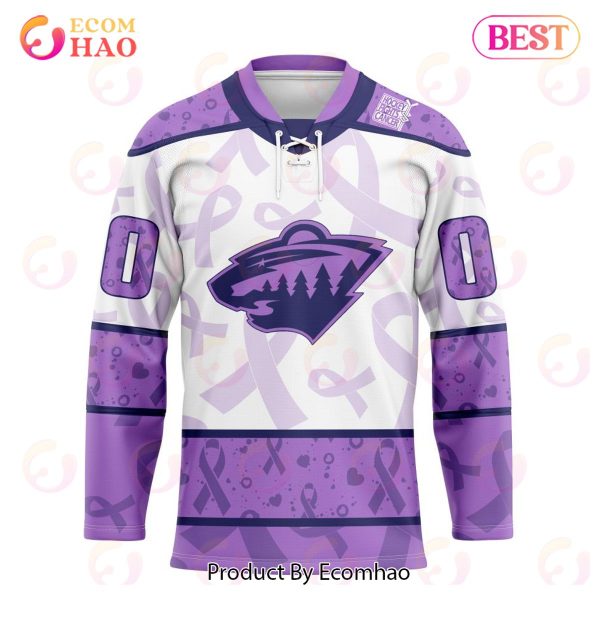 NHL Minnesota Wild Special Lavender Fight Cancer Hockey Jersey