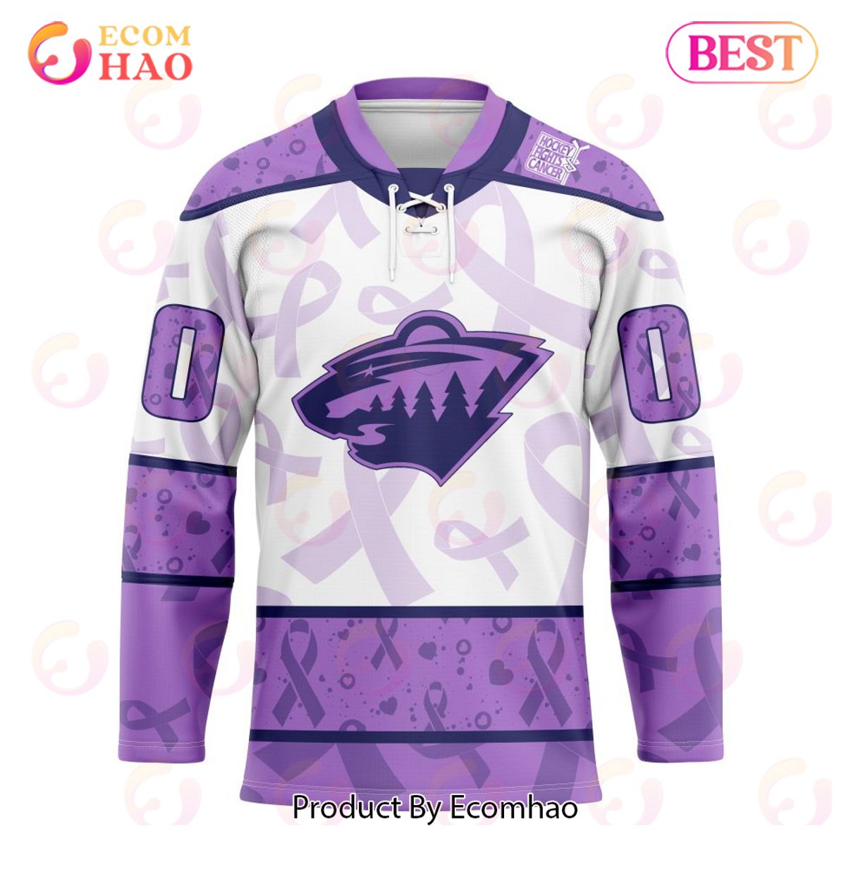 NHL Minnesota Wild Special Lavender Fight Cancer Hockey Jersey