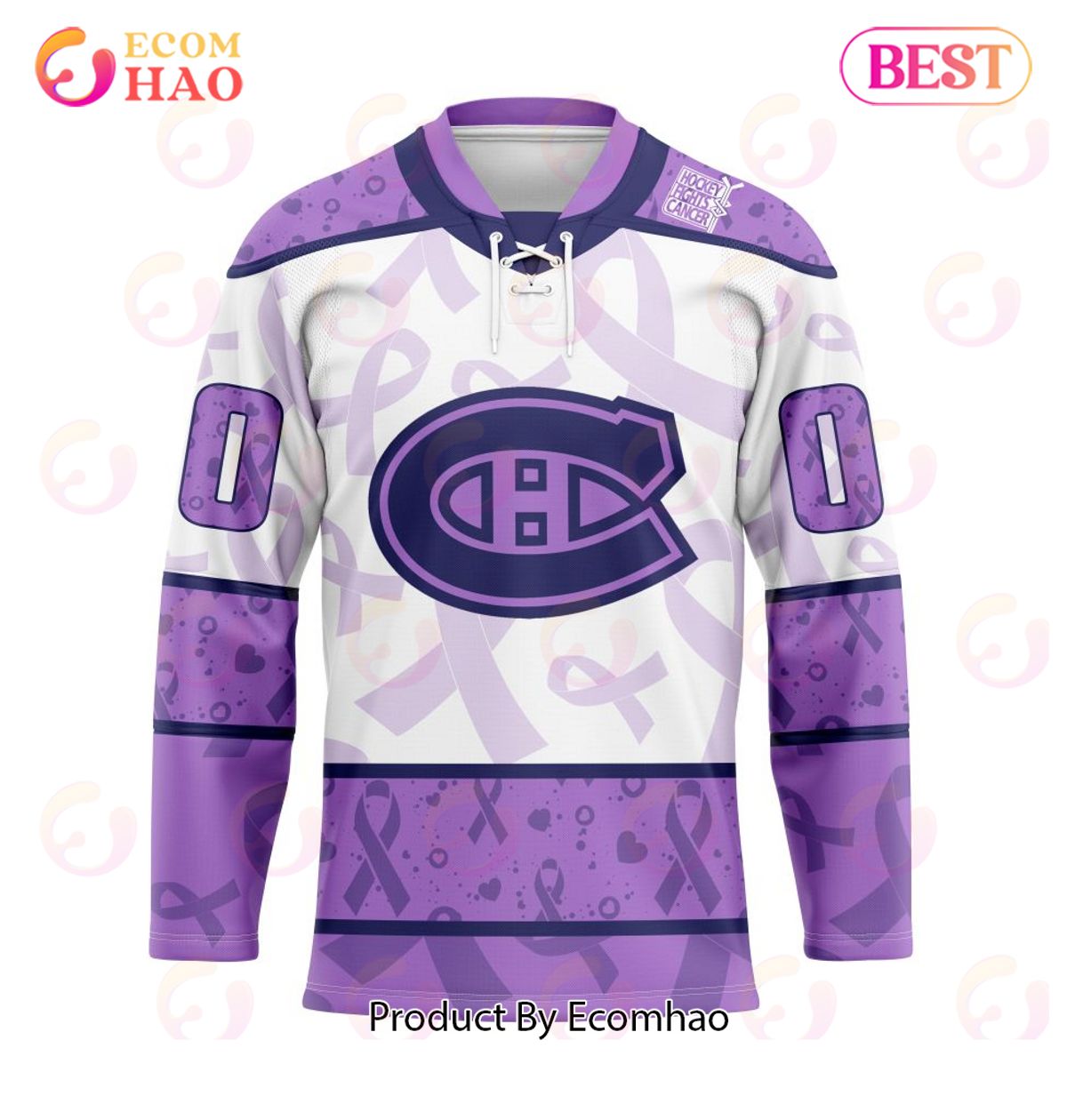 NHL Montreal Canadiens Special Lavender Fight Cancer Hockey Jersey