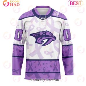 NHL Nashville Predators Special Lavender Fight Cancer Hockey Jersey