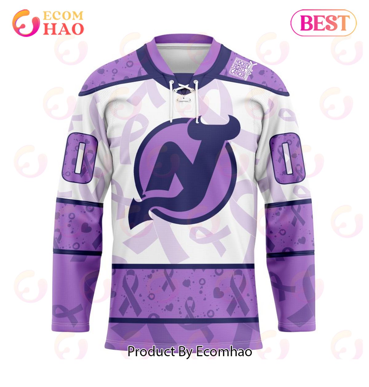 NHL New Jersey Devils Special Lavender Fight Cancer Hockey Jersey