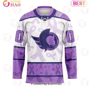 NHL Ottawa Senators Special Lavender Fight Cancer Hockey Jersey