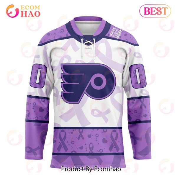 NHL Philadelphia Flyers Special Lavender Fight Cancer Hockey Jersey
