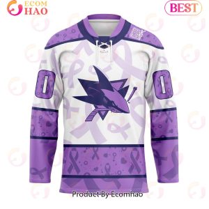 NHL San Jose Sharks Special Lavender Fight Cancer Hockey Jersey