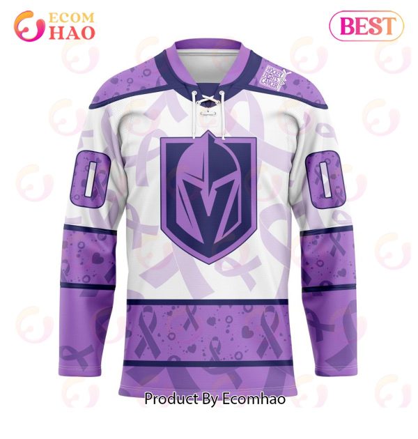 NHL Vegas Golden Knights Special Lavender Fight Cancer Hockey Jersey