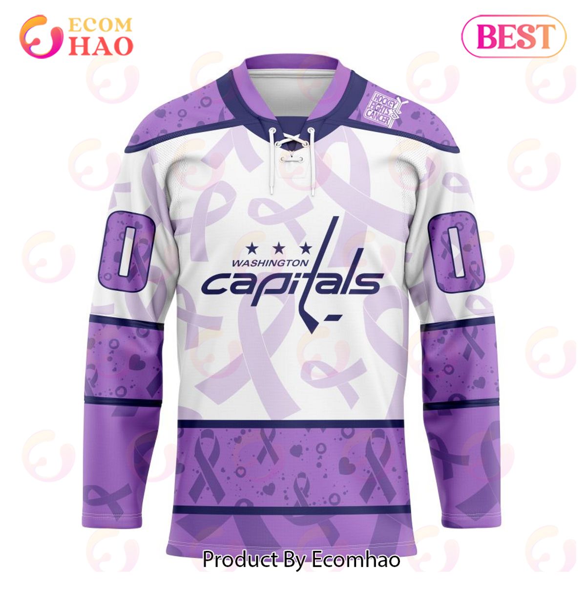 NHL Washington Capitals Special Lavender Fight Cancer Hockey Jersey