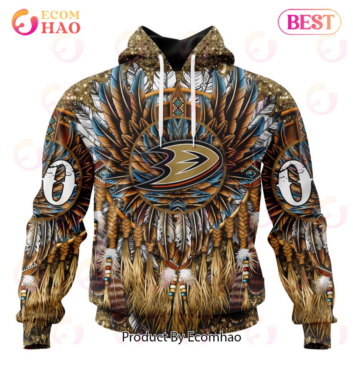 NHL Anaheim Ducks Special Native Costume Design 3D Hoodie