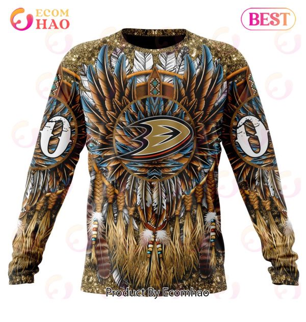 NHL Anaheim Ducks Special Native Costume Design 3D Hoodie