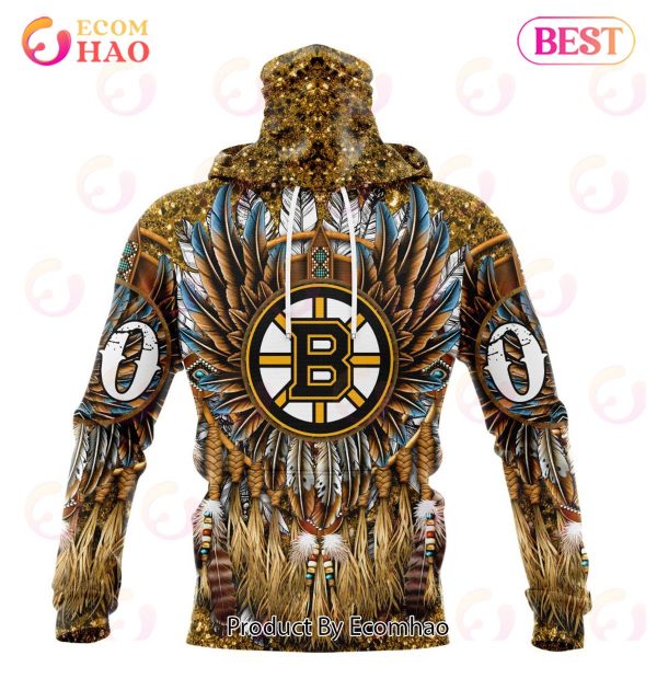 NHL Boston Bruins Special Native Costume Design 3D Hoodie