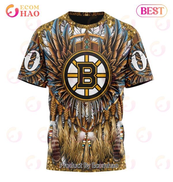 NHL Boston Bruins Special Native Costume Design 3D Hoodie