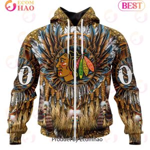NHL Chicago Blackhawks Special Native Costume Design 3D Hoodie