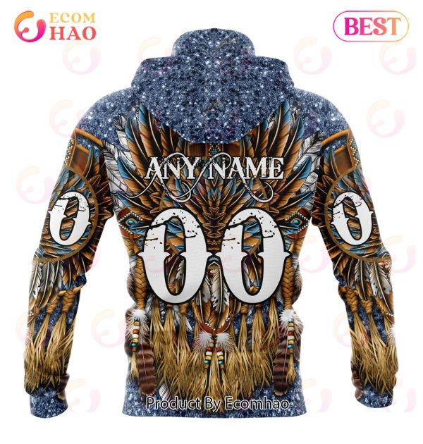 NHL Columbus Blue Jackets Special Native Costume Design 3D Hoodie