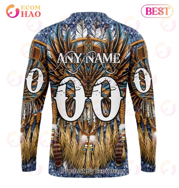 NHL Columbus Blue Jackets Special Native Costume Design 3D Hoodie
