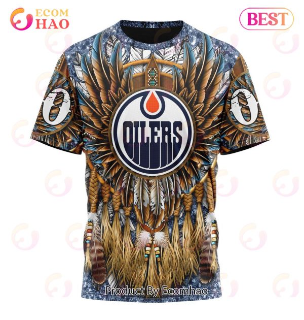 NHL Edmonton Oilers Special Native Costume Design 3D Hoodie