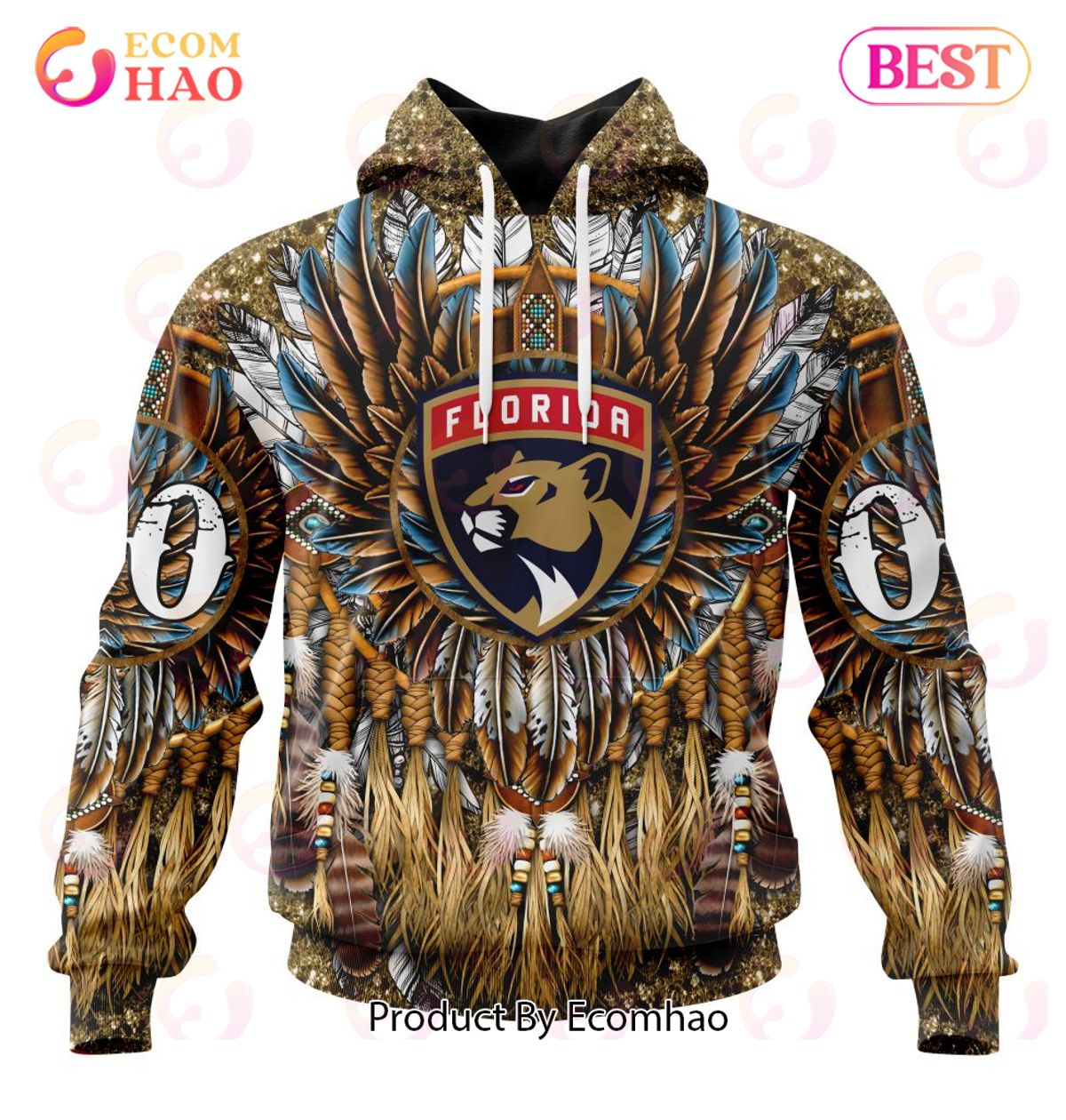 NHL Florida Panthers Special Native Costume Design 3D Hoodie