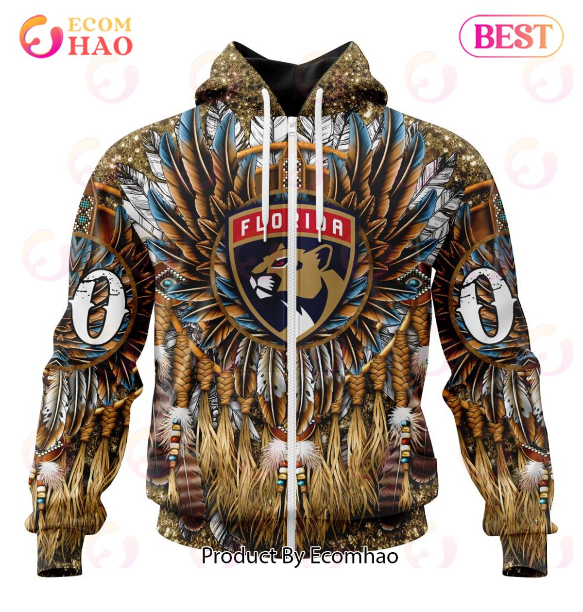 NHL Florida Panthers Special Native Costume Design 3D Hoodie