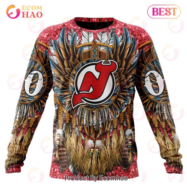 NHL New Jersey Devils Special Native Costume Design 3D Hoodie