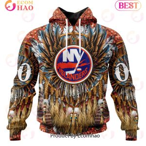 NHL New York Islanders Special Native Costume Design 3D Hoodie