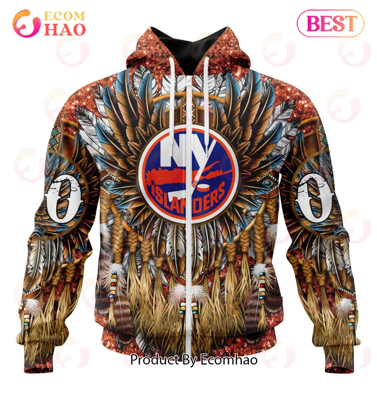 NHL New York Islanders Special Native Costume Design 3D Hoodie