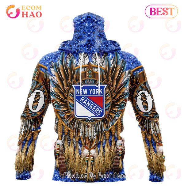 NHL New York Rangers Special Native Costume Design 3D Hoodie