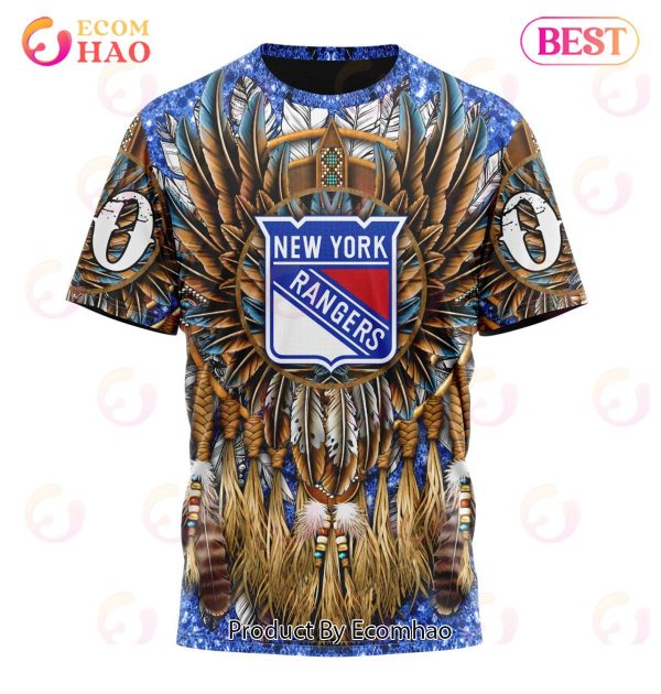 NHL New York Rangers Special Native Costume Design 3D Hoodie