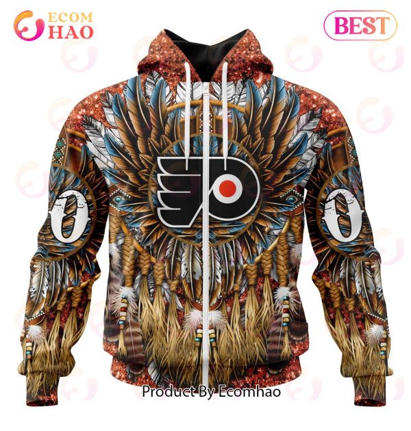 NHL Philadelphia Flyers Special Native Costume Design 3D Hoodie