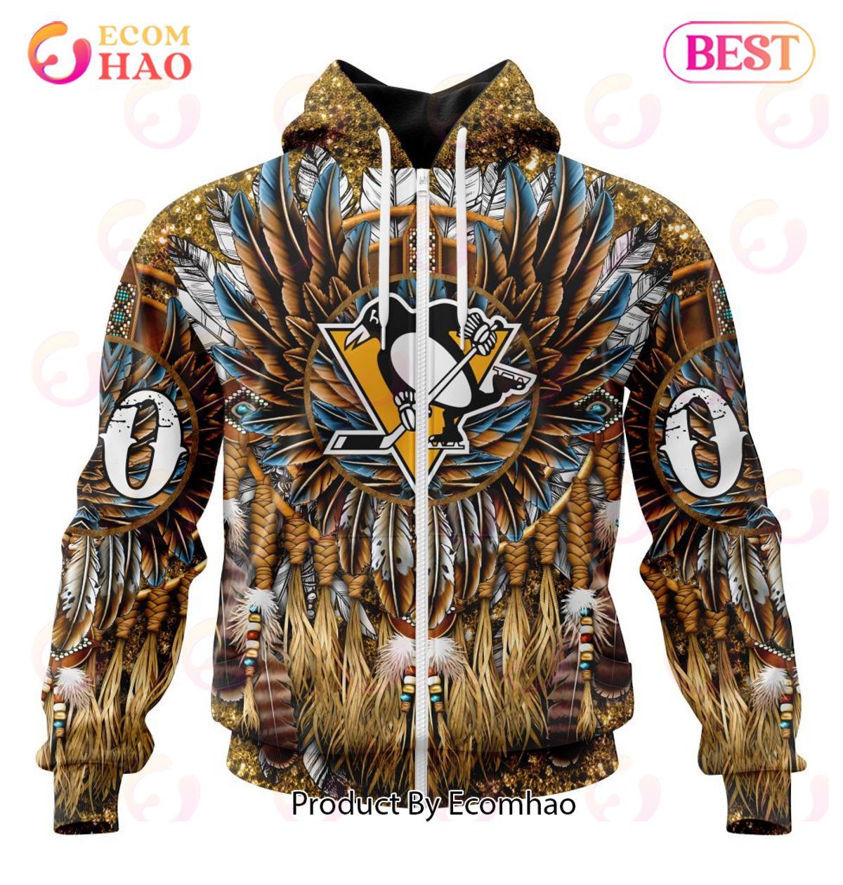 NHL Pittsburgh Penguins Special Native Costume Design 3D Hoodie