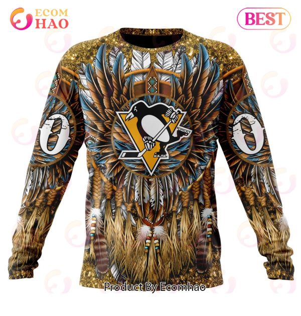NHL Pittsburgh Penguins Special Native Costume Design 3D Hoodie