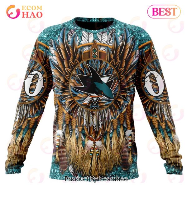 NHL San Jose Sharks Special Native Costume Design 3D Hoodie