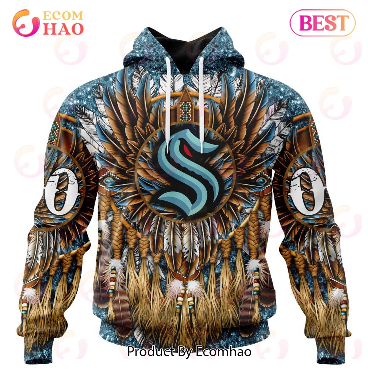 NHL Seattle Kraken Special Native Costume Design 3D Hoodie