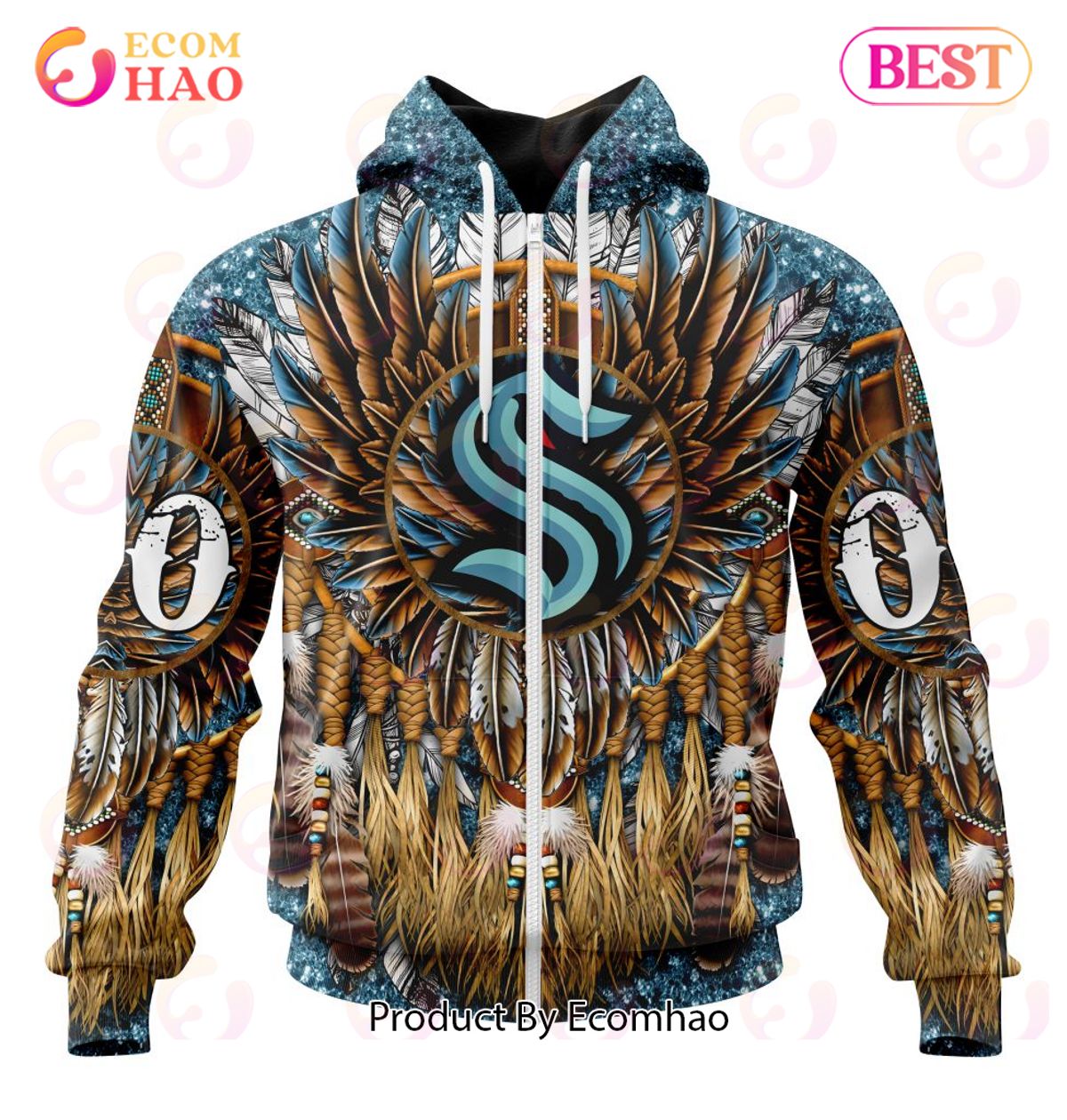 NHL Seattle Kraken Special Native Costume Design 3D Hoodie