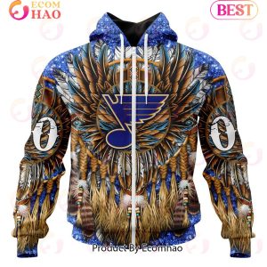 NHL St. Louis Blues Special Native Costume Design 3D Hoodie