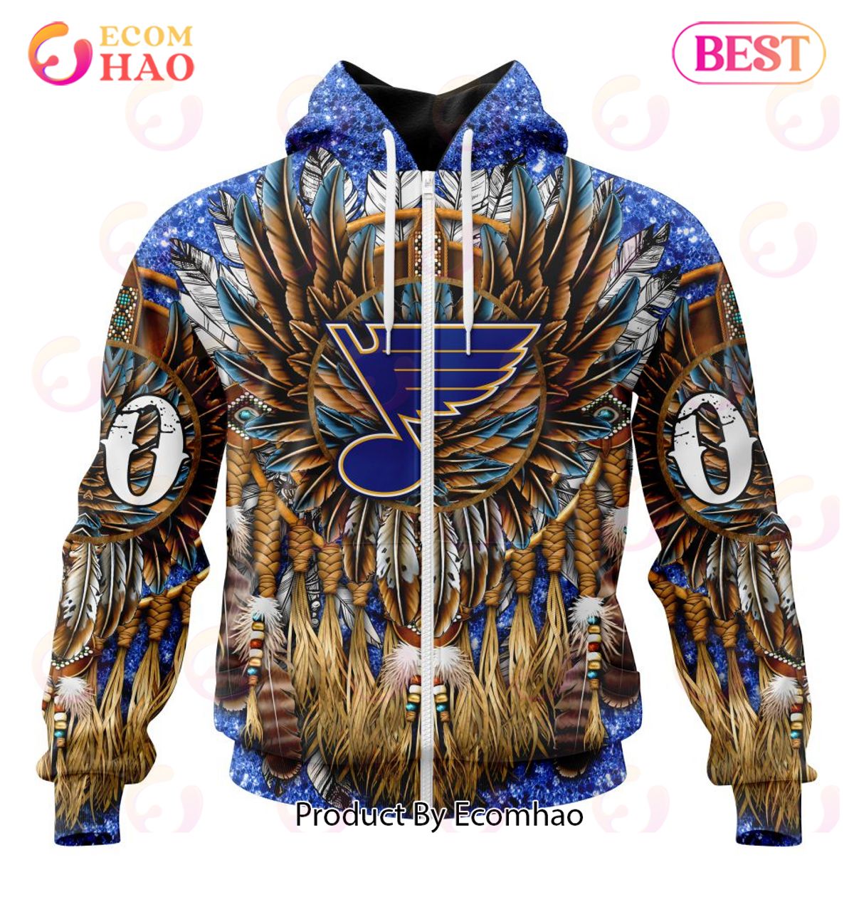 NHL St. Louis Blues Special Native Costume Design 3D Hoodie