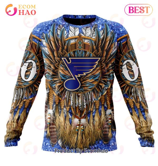 NHL St. Louis Blues Special Native Costume Design 3D Hoodie