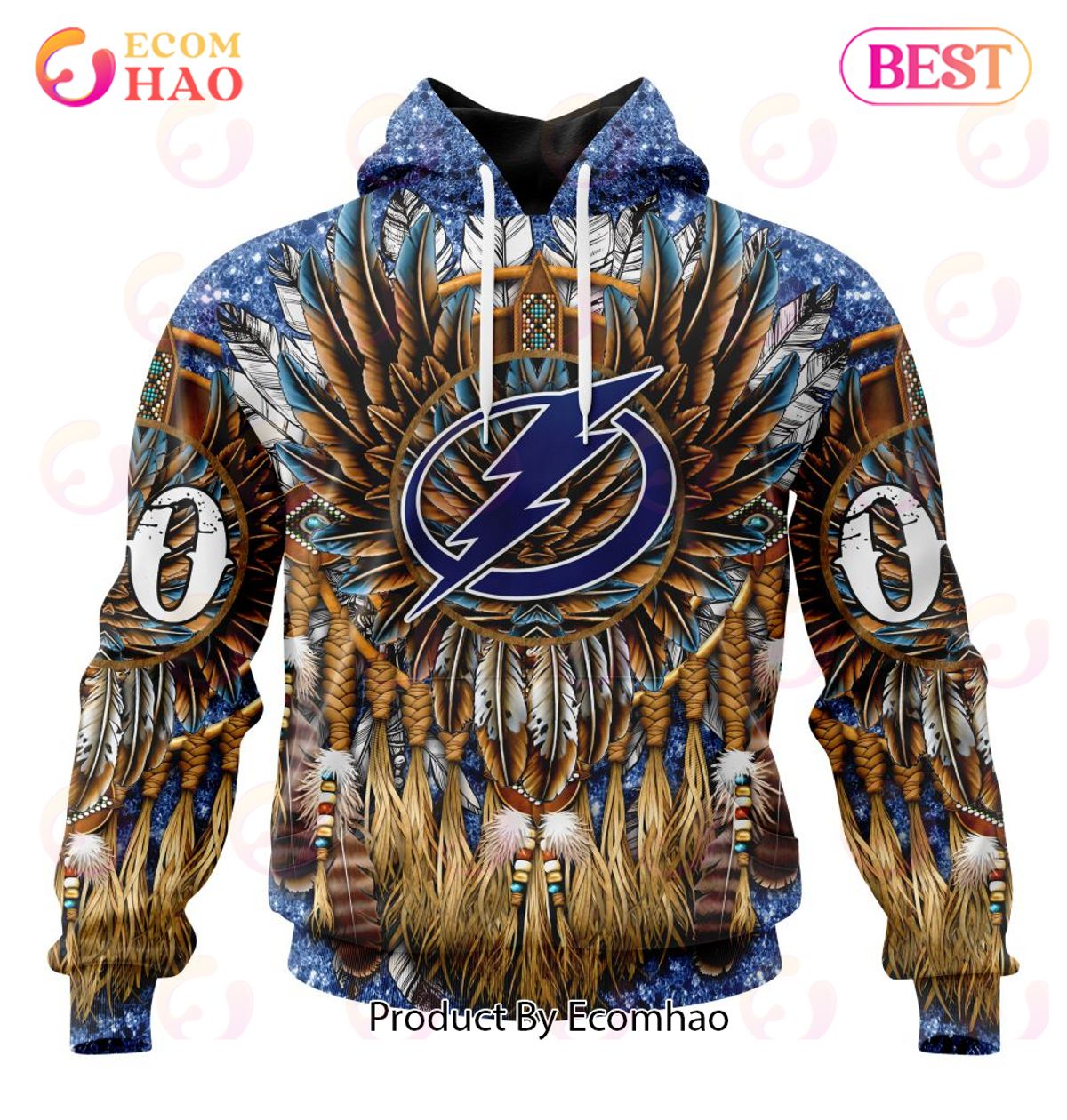 NHL Tampa Bay Lightning Special Native Costume Design 3D Hoodie