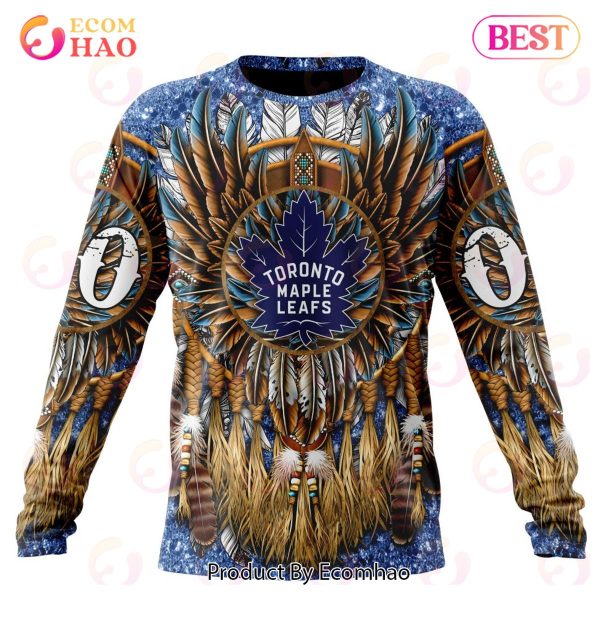 NHL Toronto Maple Leafs Special Native Costume Design 3D Hoodie