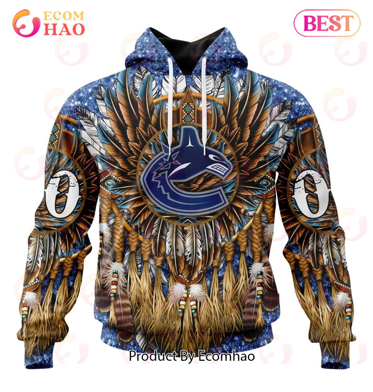 NHL Vancouver Canucks Special Native Costume Design 3D Hoodie