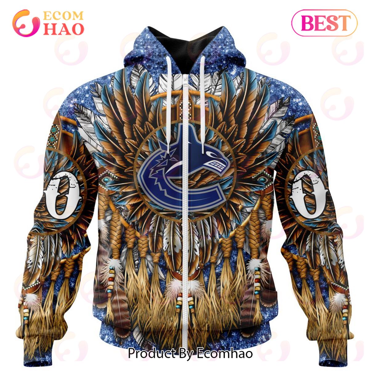 NHL Vancouver Canucks Special Native Costume Design 3D Hoodie