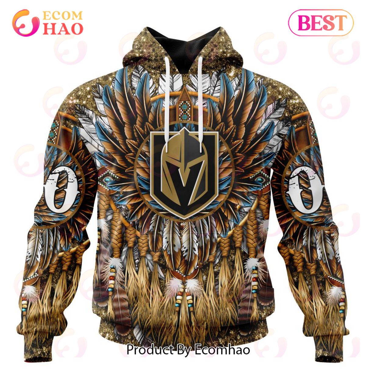 NHL Vegas Golden Knights Special Native Costume Design 3D Hoodie