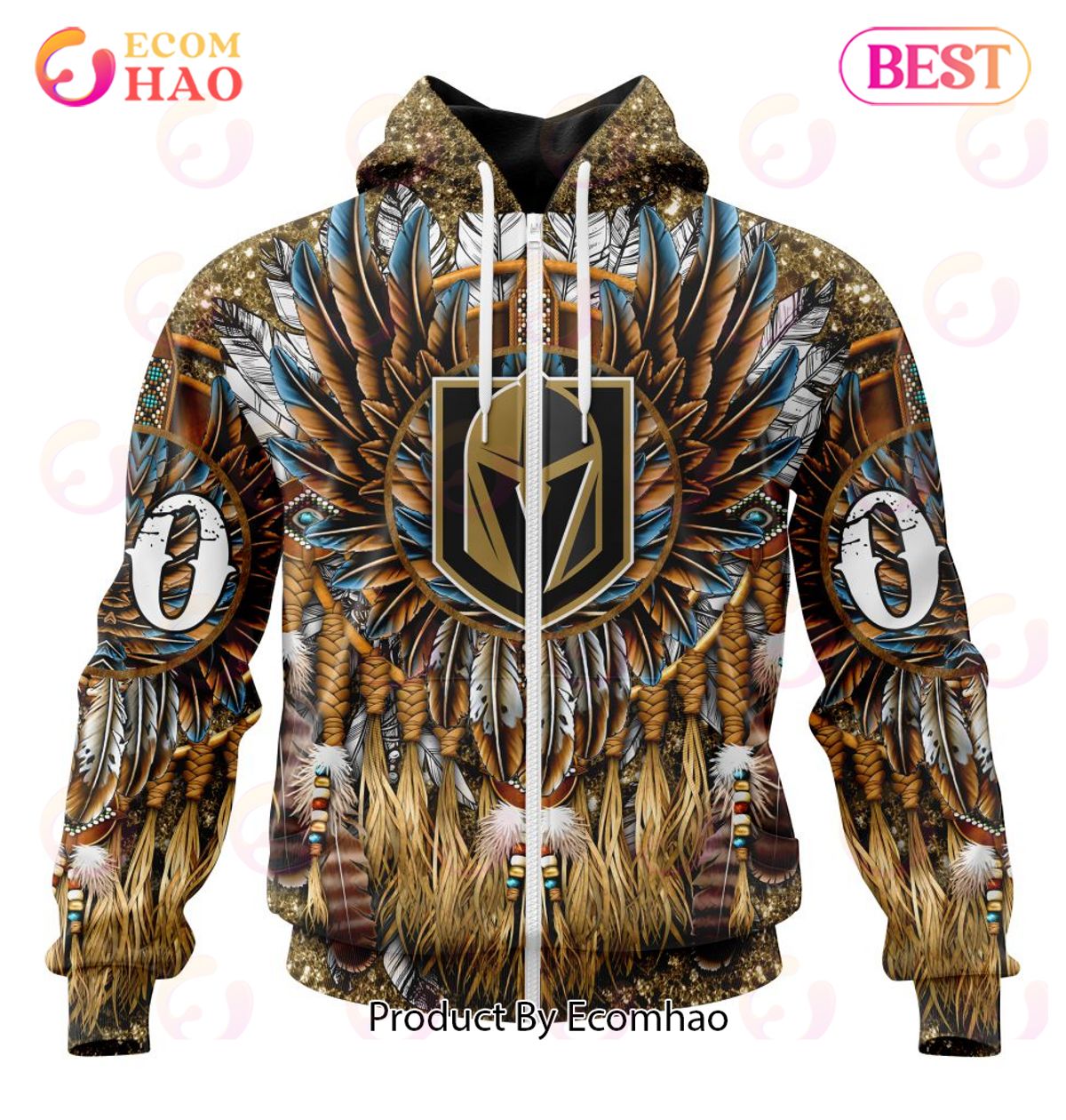 NHL Vegas Golden Knights Special Native Costume Design 3D Hoodie