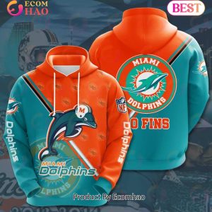 NFL Miami Dolphins 3D Team Logo Hoodie