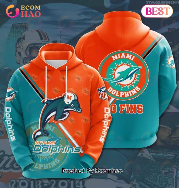 NFL Miami Dolphins 3D Team Logo Hoodie