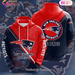 NFL New England Patriots 3D Team Logo Hoodie