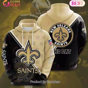 NFL New Orleans Saints 3D Team Logo Hoodie